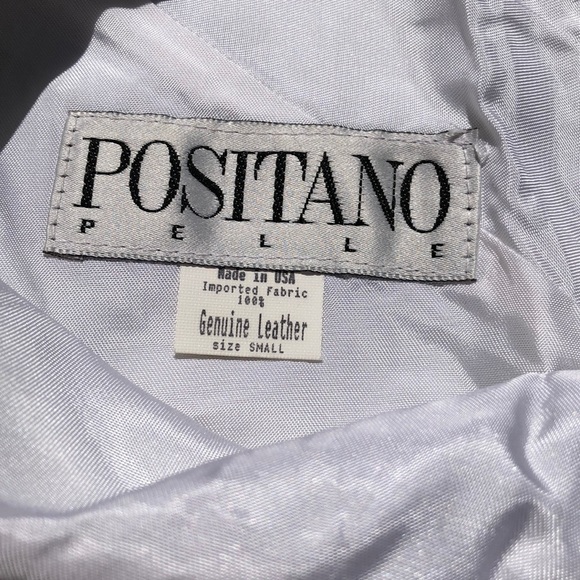 Vintage Positano Pelle S WhiteLeather StuddedDress - Picture 7 of 8
